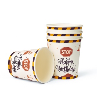 PAPIEROWE KUBECZKI NA BUDOWIE 6szt. KUBKI JEDNORAZOWE