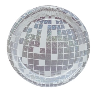 PAPIEROWE TALERZYKI KULA DISCO 6szt. TALERZYKI JEDNORAZOWE 18cm