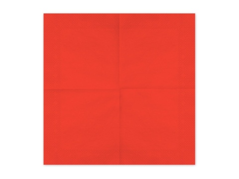 CZERWONE SERWETKI GŁADKIE 20szt. 33x33cm CZERWONE SERWETKI DEKORACJA STOŁU