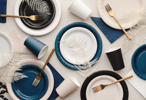 GRANATOWE SERWETKI GŁADKIE 20szt. 33x33cm SERWETKI JEDNORAZOWE