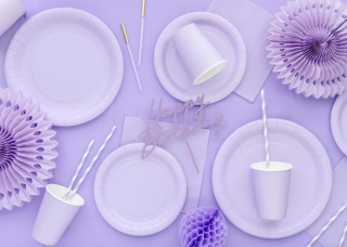 FIOLETOWE SERWETKI GŁADKIE LILIOWE 20szt. 33x33cm SERWETKI JEDNORAZOWE FIOLETOWE