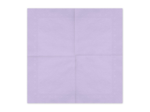 FIOLETOWE SERWETKI GŁADKIE LILIOWE 20szt. 33x33cm SERWETKI JEDNORAZOWE FIOLETOWE