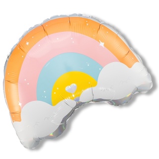 BALON FOLIOWY PASTELOWA TĘCZA 55cm BALON TĘCZA