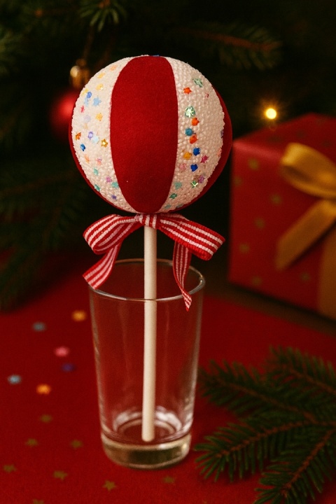 STYROPIANOWA ZAWIESZKA LIZAK BOMBKA 24cm 1szt.