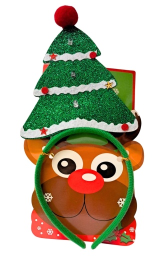 ŚWIĄTECZNA OPASKA ZIELONA CHOINKA ZE ŚWIATEŁKAMI