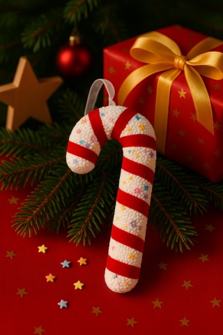 STYROPIANOWA ZAWIESZKA CUKROWA LASKA 17cm 1szt.