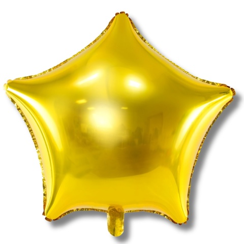 BALON FOLIOWY GWIAZDKA ZŁOTA 48cm URODZINY SYLWESTER