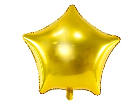 BALON FOLIOWY GWIAZDKA ZŁOTA 48cm URODZINY SYLWESTER