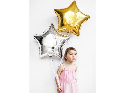 BALON FOLIOWY GWIAZDKA ZŁOTA 48cm URODZINY SYLWESTER