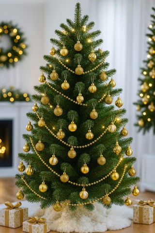 ZŁOTE BOMBKI 11szt. ZESTAW BOMBEK 4cm MIX KSZTAŁTÓW