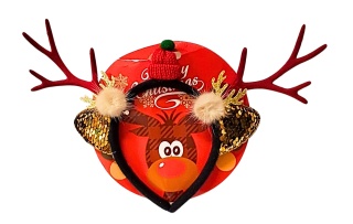 ŚWIĄTECZNA OPASKA Z POROŻEM OPASKA RENIFER