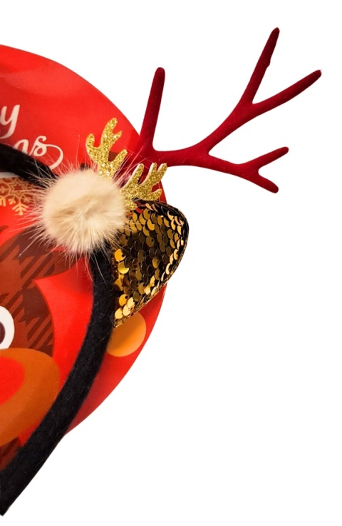 ŚWIĄTECZNA OPASKA Z POROŻEM OPASKA RENIFER