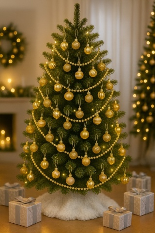 ZŁOTE BOMBKI 24szt. ZESTAW BOMBEK 4cm MIX KSZTAŁTÓW