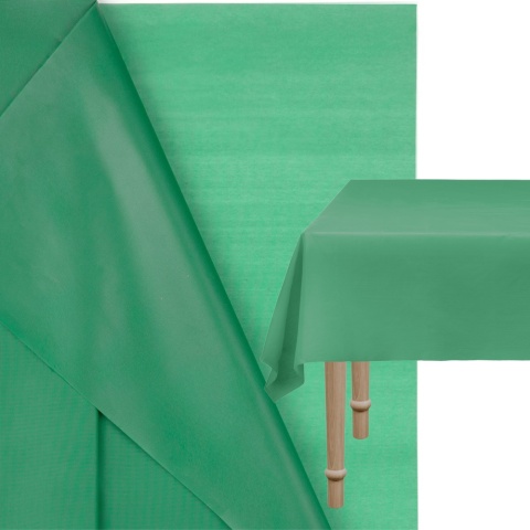 CIEMNOZIELONY OBRUS CERATKA 137x183cm WIELORAZOWY