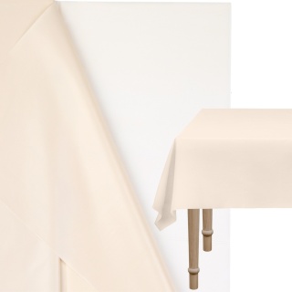 BEŻOWY OBRUS CERATKA 137x183cm WIELORAZOWY