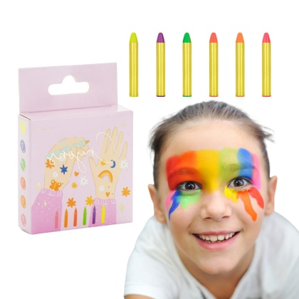 KREDKI DO MALOWANIA TWARZY 6 kol. NEONOWE KOLORY