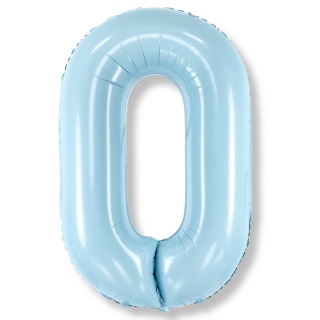 BALON FOLIOWY CYFRA 0 NIEBIESKA DUŻA 86cm URODZINY ROCZNICA