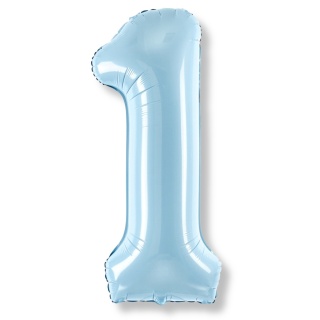 BALON FOLIOWY CYFRA 1 NIEBIESKA DUŻA 86cm URODZINY ROCZNICA