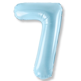 BALON FOLIOWY CYFRA 7 NIEBIESKA DUŻA 86cm URODZINY ROCZNICA