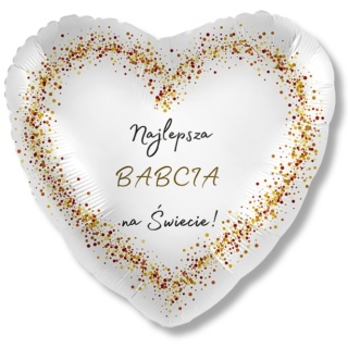 BALON FOLIOWY NAJLEPSZA BABCIA NA ŚWIECIE 43cm BALON NA DZIEŃ BABCI