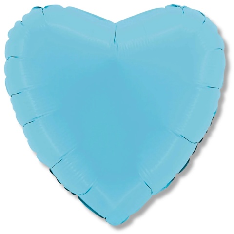 BALON FOLIOWY SERCE BLUE MATTE 46cm BALON SERCE NIEBIESKIE MATOWE