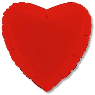 BALON FOLIOWY SERCE RED MATTE 46cm BALON SERCE CZERWONE MATOWE