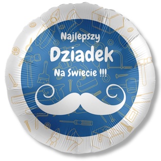 BALON FOLIOWY NAJLEPSZY DZIADEK NA ŚWIECIE 43cm BALON NA DZIEŃ DZIADKA