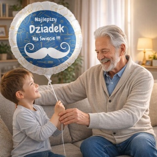BALON FOLIOWY NAJLEPSZY DZIADEK NA ŚWIECIE 43cm BALON NA DZIEŃ DZIADKA