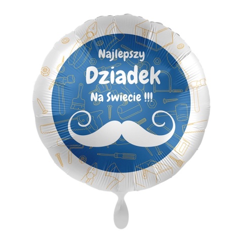BALON FOLIOWY NAJLEPSZY DZIADEK NA ŚWIECIE 43cm BALON NA DZIEŃ DZIADKA