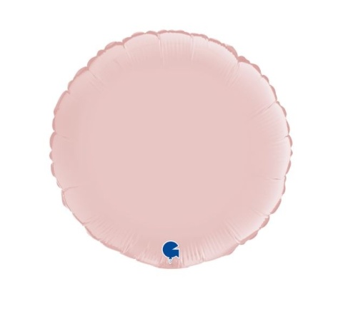 BALON FOLIOWY PASTYLKA PASTEL PINK SATIN 46cm BALON OKRĄGŁY RÓŻOWY SATYNOWY