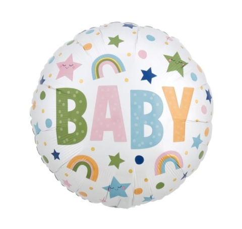 BALON FOLIOWY BABY 45cm BALON NA BABY SHOWER POWITANIE DZIECKA