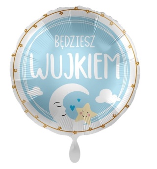 BALON BĘDZIESZ WUJKIEM 43cm BALON DLA PRZYSZŁEGO WUJKA
