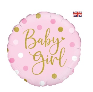 BALON FOLIOWY BABY GIRL 45cm BALON NA BABY SHOWER