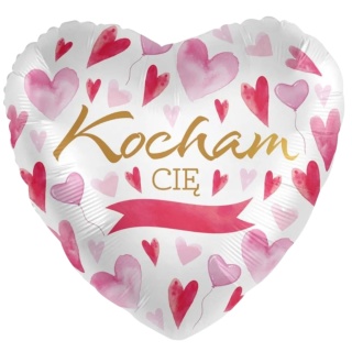 BALON SERCE KOCHAM CIĘ Z PERSONALIZACJĄ 43cm BALON NA WALENTYKI BALON Z IMIENIEM