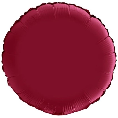 BALON FOLIOWY PASTYLKA CHERRY SATIN 46cm BALON OKRĄGŁY WIŚNIOWY SATYNOWY
