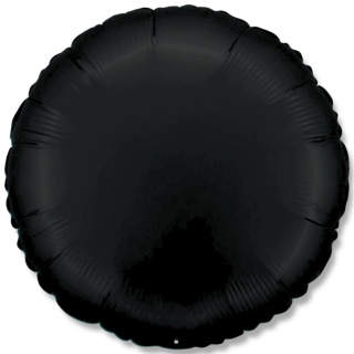 BALON FOLIOWY PASTYLKA FUME BLACK SATIN 46cm BALON OKRĄGŁY CZARNY SATYNOWY