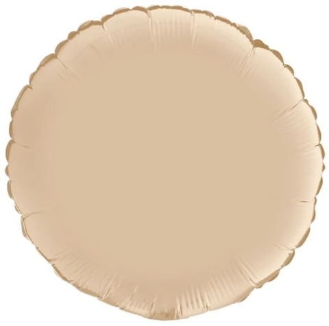 BALON FOLIOWY PASTYLKA CREAM SATIN 46cm BALON OKRĄGŁY KREMOWY SATYNOWY