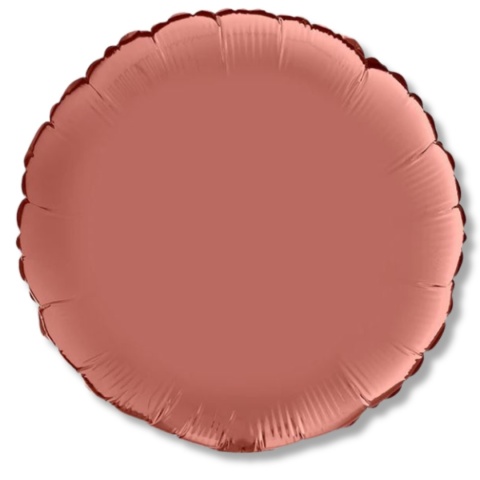 BALON FOLIOWY PASTYLKA ROSE GOLD SATIN 46cm BALON OKRĄGŁY RÓŻOWE ZŁOTO SATYNOWY