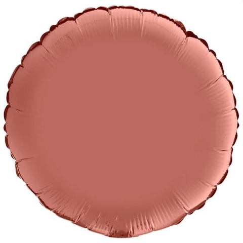 BALON FOLIOWY PASTYLKA ROSE GOLD SATIN 46cm BALON OKRĄGŁY RÓŻOWE ZŁOTO SATYNOWY