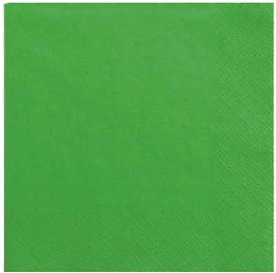 ZIELONE SERWETKI GŁADKIE 20szt. 33x33cm ZIELONA DEKORACJA STOŁU