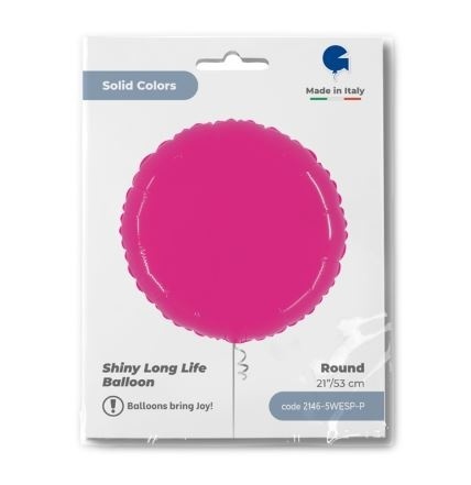 BALON FOLIOWY PASTYLKA RÓŻOWA 53cm BALON PINK FLUO