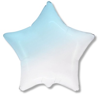 BALON FOLIOWY NIEBIESKA GWIAZDA Z GRADIENTEM 45cm BALON GWIAZDA