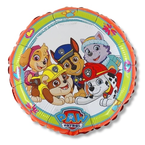 BALON FOLIOWY PSI PATROL POMARAŃCZOWY 45cm BALON Z PIESKAMI PAW PATROL