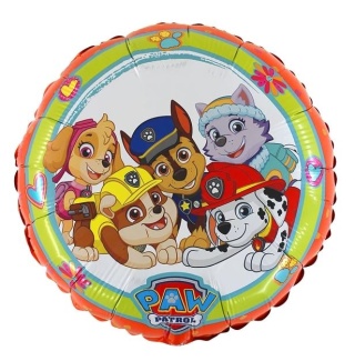 BALON FOLIOWY PSI PATROL POMARAŃCZOWY 45cm BALON Z PIESKAMI PAW PATROL