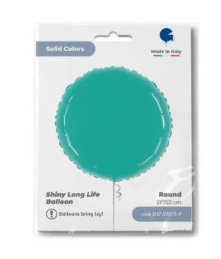 BALON FOLIOWY PASTYLKA TURKUSOWA 53cm BALON TIFFANY FLUO