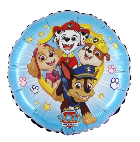 BALON FOLIOWY EKIPA PSI PATROL 45cm BALON Z PIESKAMI PAW PATROL