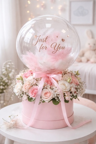 PRZEZROCZYSTY BALON FOLIOWY BOBO 18cali (45cm) BALON DO FLOWER BOXÓW