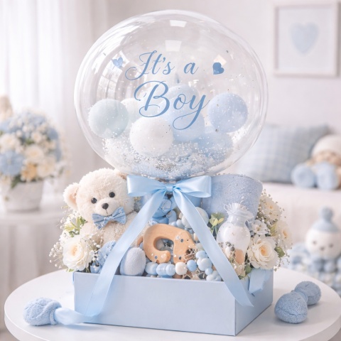 PRZEZROCZYSTY BALON FOLIOWY BOBO 24cale (60cm) BALON DO FLOWER BOXÓW