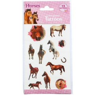 ZMYWALNE TATUAŻE DLA DZIECI KONIE 12szt. TATUAŻE Z KONIAMI