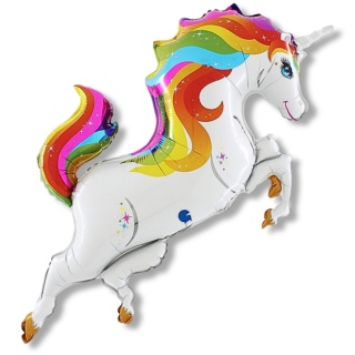 BALON FOLIOWY JEDNOROŻEC TĘCZOWY 112cm UNICORN PARTY BALON JEDNOROŻEC